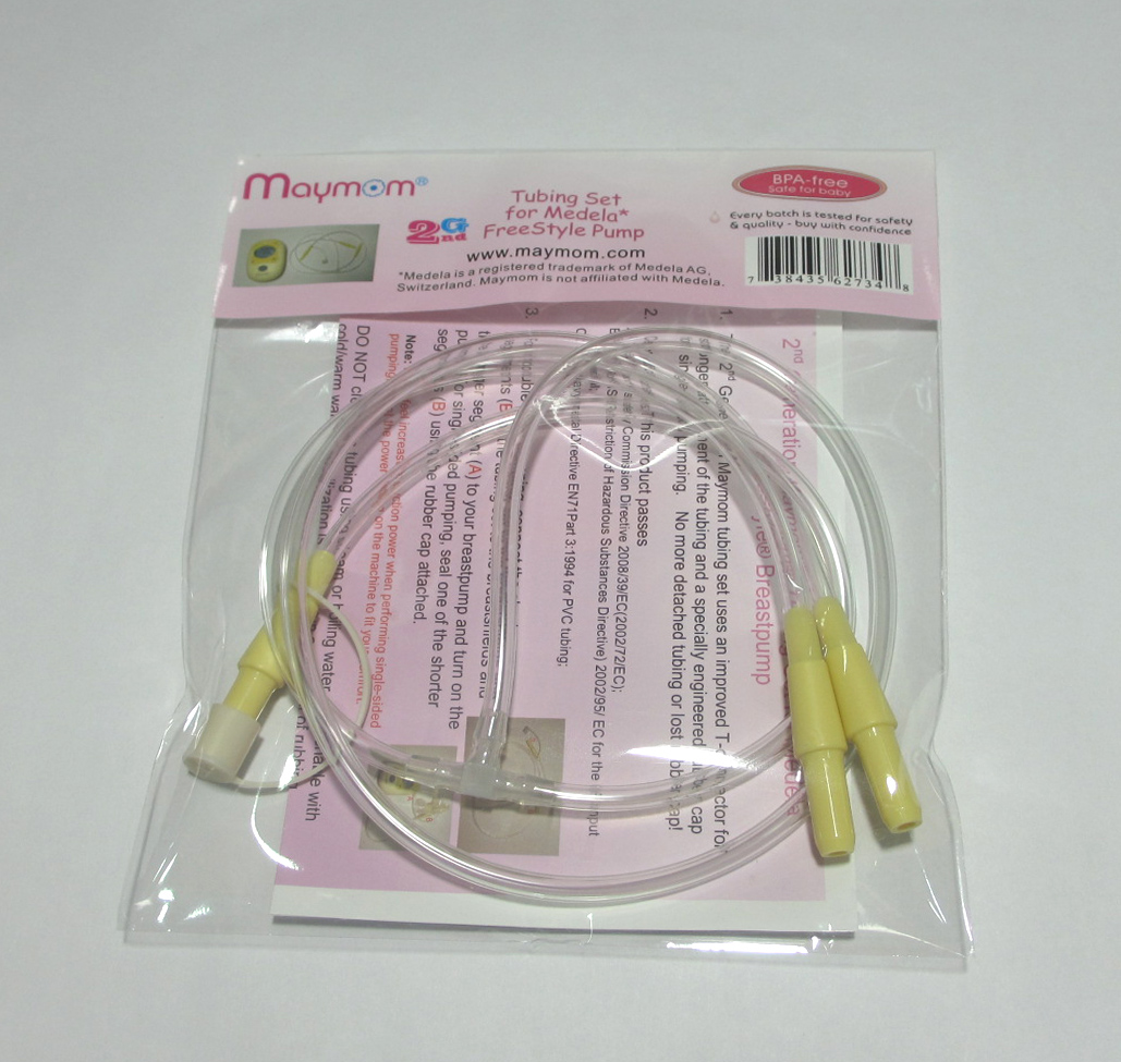 (image for) Maymom Tubing Set For Medela Freestyle Breastpump; Can replace Medela Freestyle Tubing; in Retail Packaging